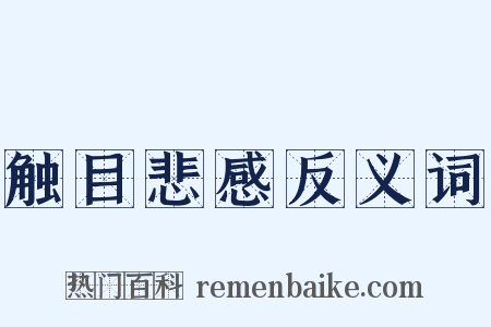 触目悲感反义词是什么意思的图片